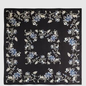 Madewell 100% Silk Oversized Bandana In Burnished Umber